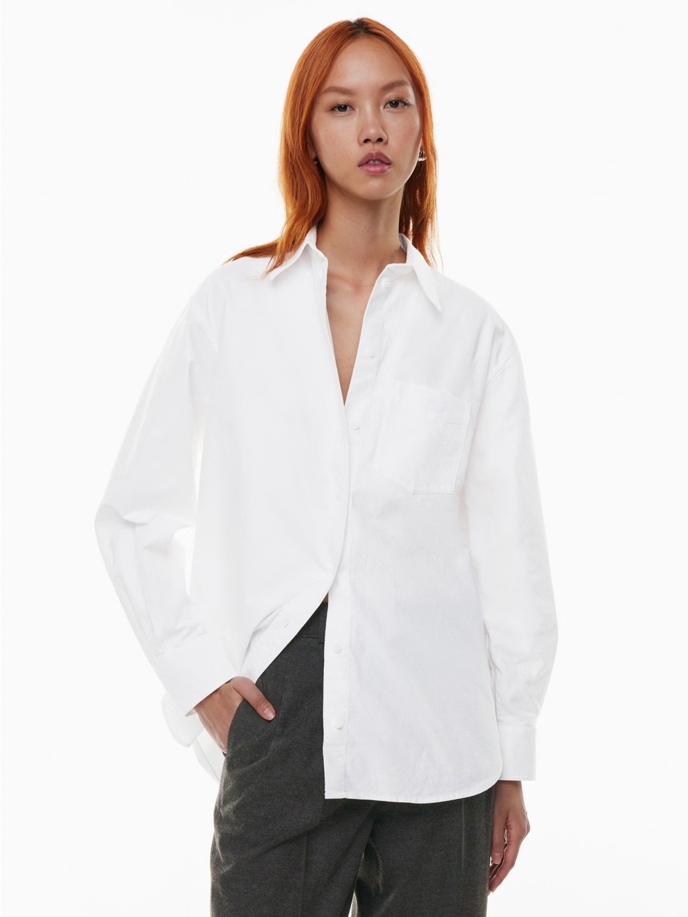 Wilfred Oversized White Button Up Shirt